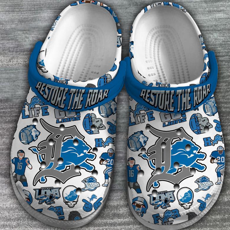 Detroit Lions Nfl Sport Crocs Crocband Clogs Shoes