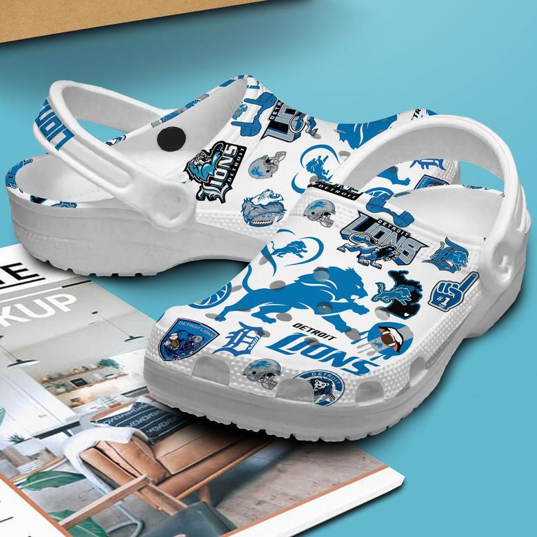 Detroit Lions Nfl Sport Crocs Crocband Clogs Shoes