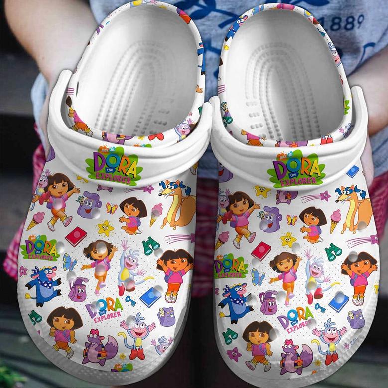 Dora The Explorer Cartoon Crocs Crocband Clogs Shoes