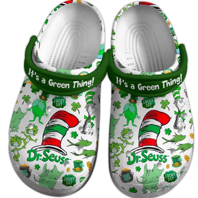 Dr. Seuss It’s a Green Thing Cartoon Crocs Crocband Clogs Shoes