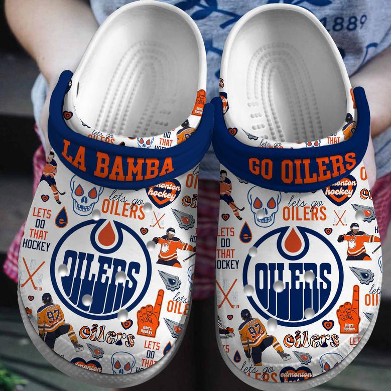 Edmonton Oilers Nhl Sport Crocs Crocband Clogs Shoes