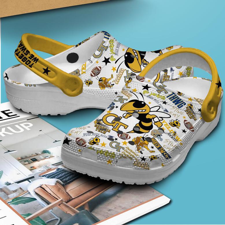 Georgia Tech Yellow Jackets Ncaa Sport Crocs Crocband Clogs Shoes