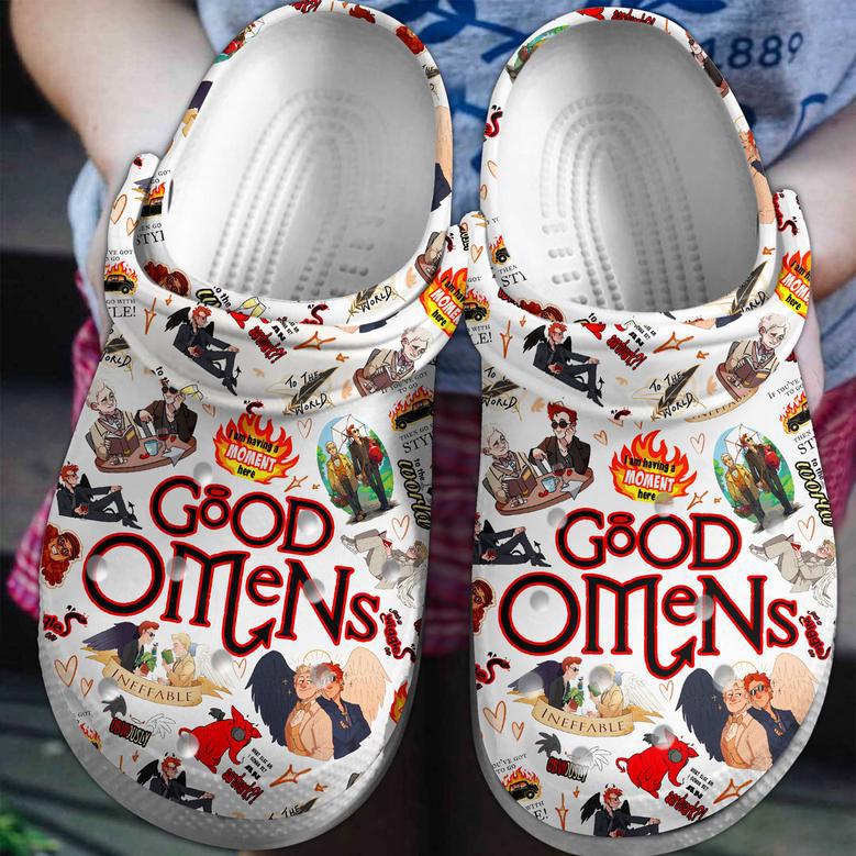 Good Omens Tv Series Crocs Crocband Clogs Shoes