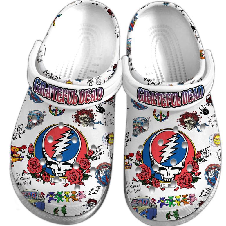 Grateful Dead Music Crocs Crocband Clogs Shoes