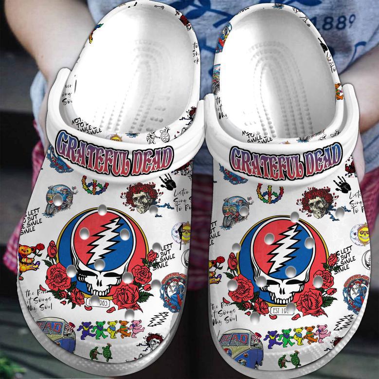 Grateful Dead Music Crocs Crocband Clogs Shoes