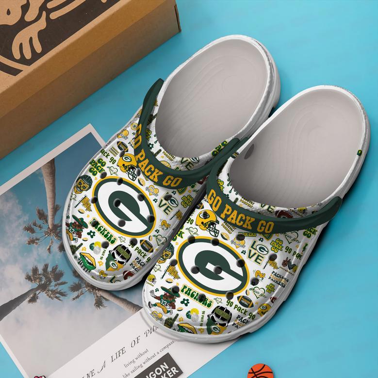 Green Bay Packers Nfl Sport Crocs Crocband Clogs Shoes