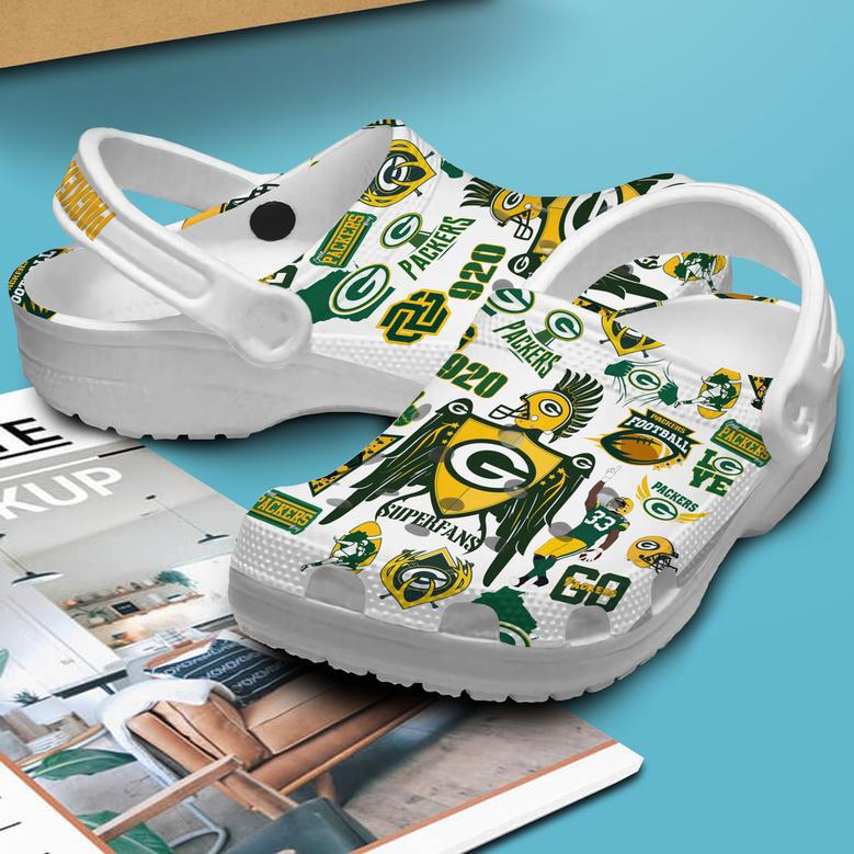 Green Bay Packers Nfl Sport Crocs Crocband Clogs Shoes