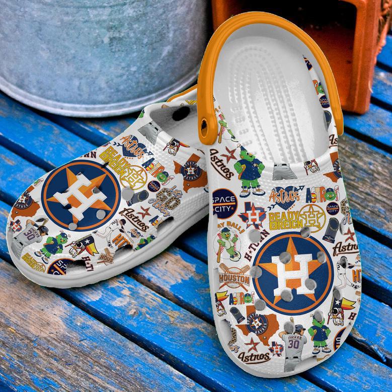 Houston Astros Mlb Sport Crocs Crocband Clogs Shoes