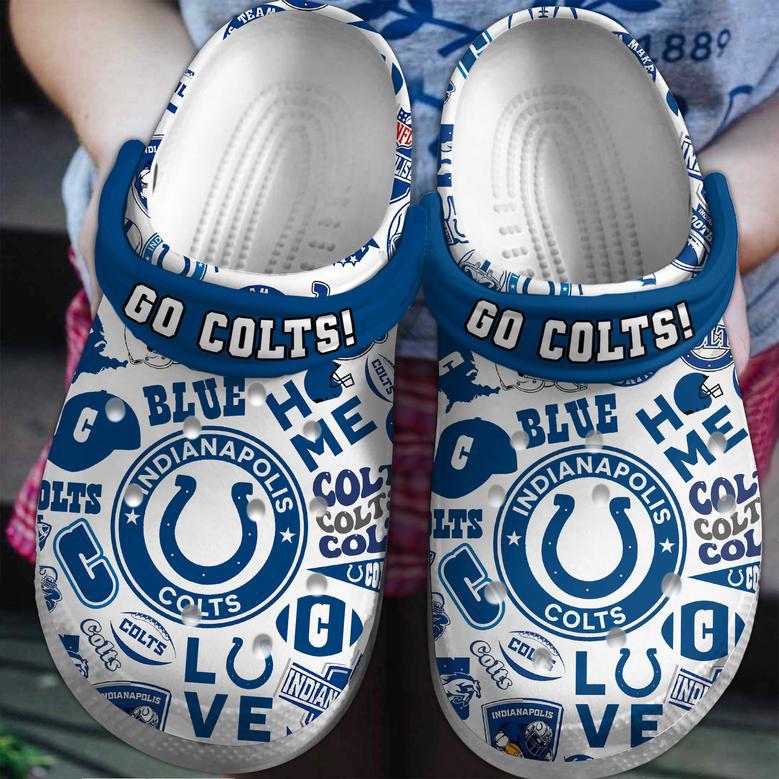 Indianapolis Colts Nfl Sport Crocs Crocband Clogs Shoes