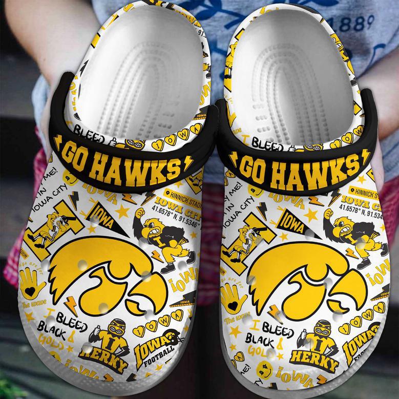 Iowa Hawkeyes Ncaa Sport Crocs Crocband Clogs Shoes