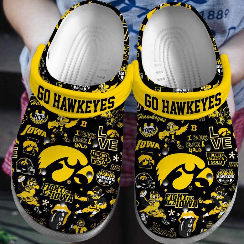 Iowa Hawkeyes Ncaa Sport Crocs Crocband Clogs Shoes