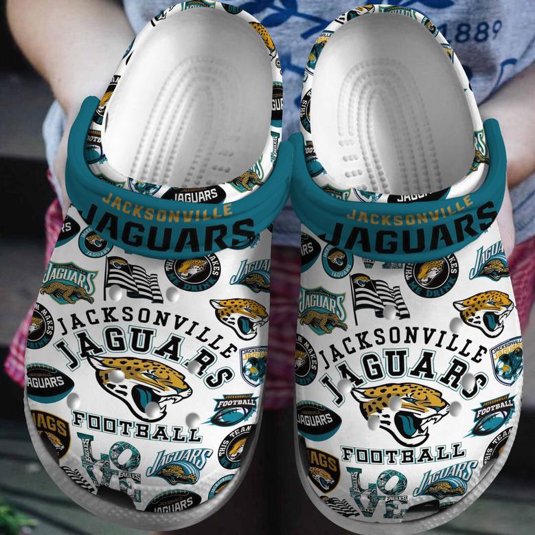 Jacksonville Jaguars Nfl Sport Crocs Crocband Clogs Shoes