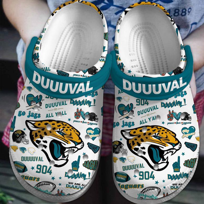 Jacksonville Jaguars Nfl Sport Crocs Crocband Clogs Shoes