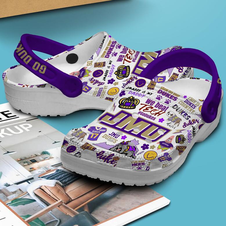 James Madison Dukes Ncaa Sport Crocs Crocband Clogs Shoes