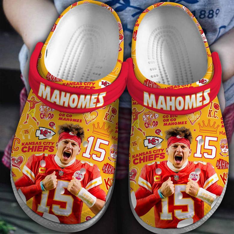 Kansas City Chiefs Mahomes Nfl Sport Crocs Crocband Clogs Shoes