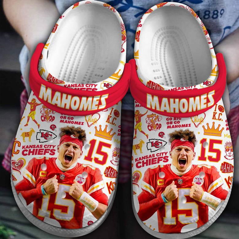 Kansas City Chiefs Mahomes Nfl Sport Crocs Crocband Clogs Shoes