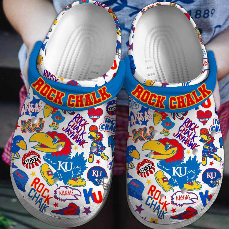 Kansas Jayhawks Ncaa Sport Crocs Crocband Clogs Shoes