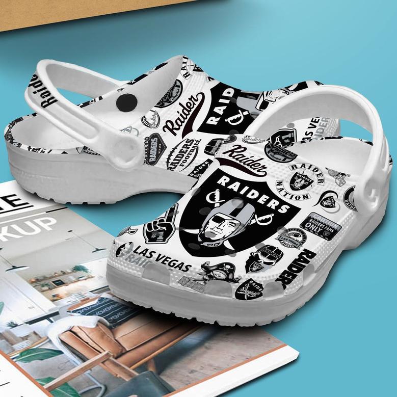 Las Vegas Raiders Nfl Sport Crocs Crocband Clogs Shoes