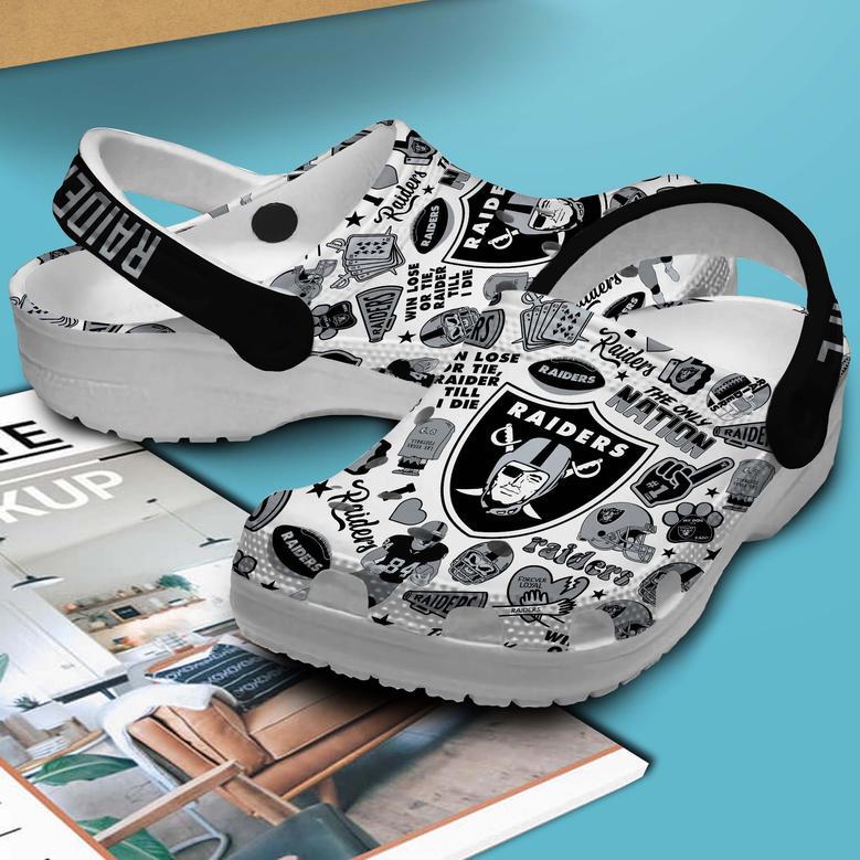 Las Vegas Raiders Nfl Sport Crocs Crocband Clogs Shoes