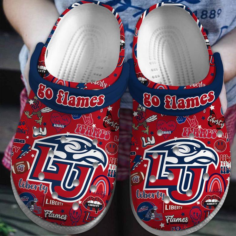 Liberty Flames Ncaa Sport Crocs Crocband Clogs Shoes