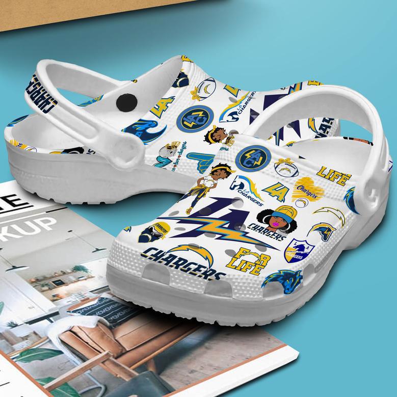 Los Angeles Chargers Nfl Sport Crocs Crocband Clogs Shoes