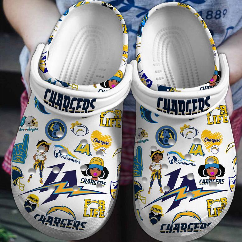 Los Angeles Chargers Nfl Sport Crocs Crocband Clogs Shoes