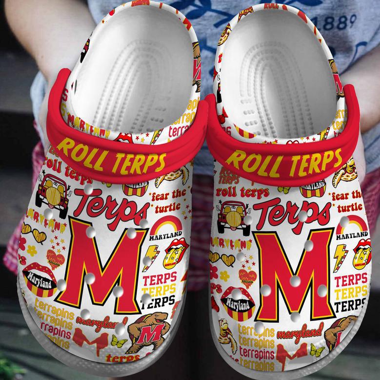 Maryland Terrapins Ncaa Sport Crocs Crocband Clogs Shoes