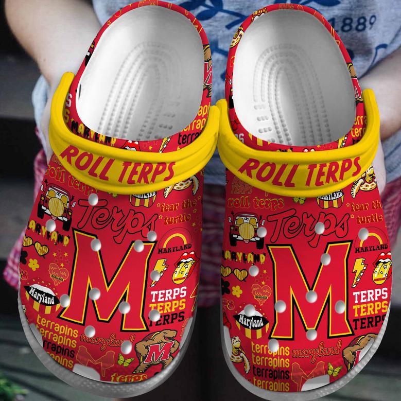 Maryland Terrapins Ncaa Sport Crocs Crocband Clogs Shoes