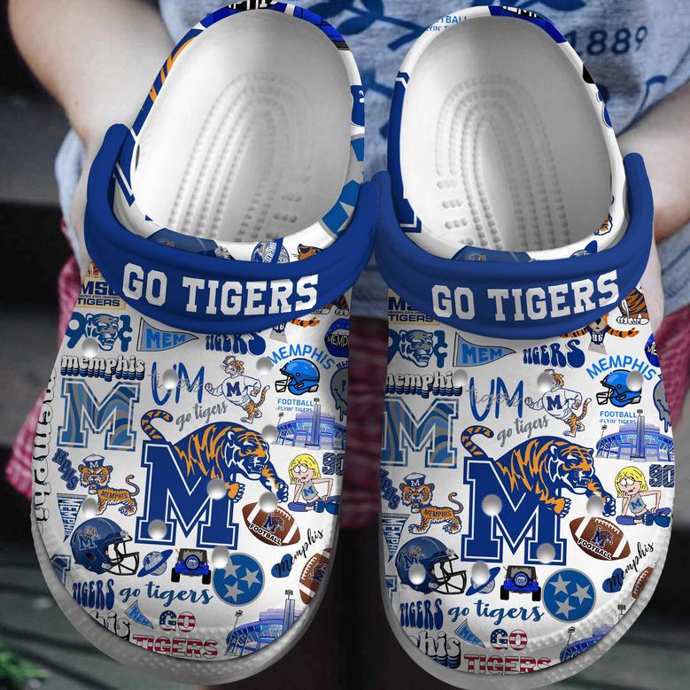 Memphis Tigers Ncaa Sport Crocs Crocband Clogs Shoes