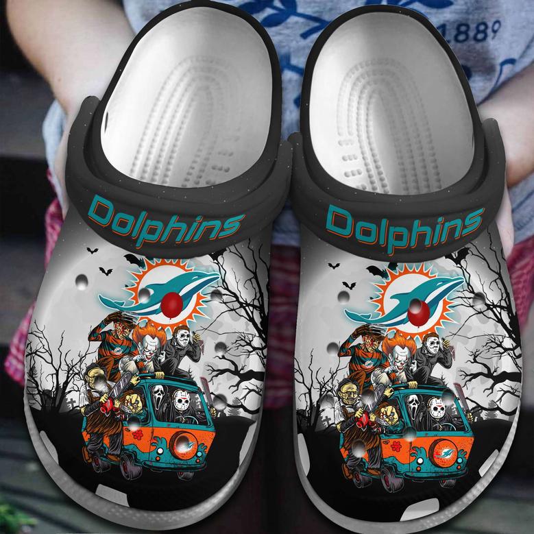 Miami Dolphins Nfl Sport Crocs Crocband Clogs Shoes