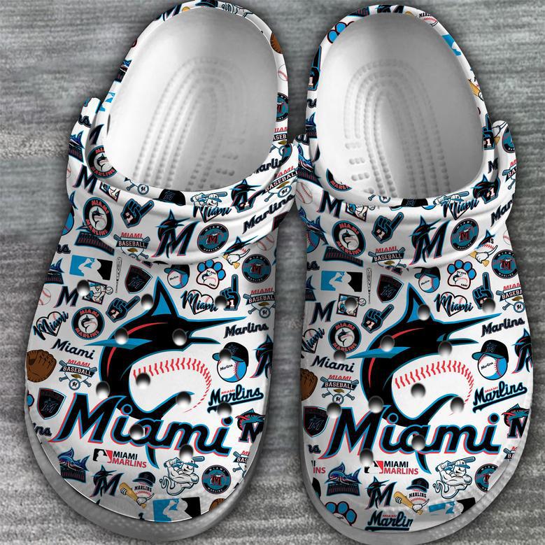 Miami Marlins Mlb Sport Crocs Crocband Clogs Shoes