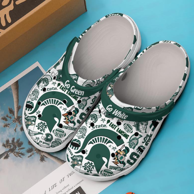 Michigan State Spartans Ncaa Sport Crocs Crocband Clogs Shoes