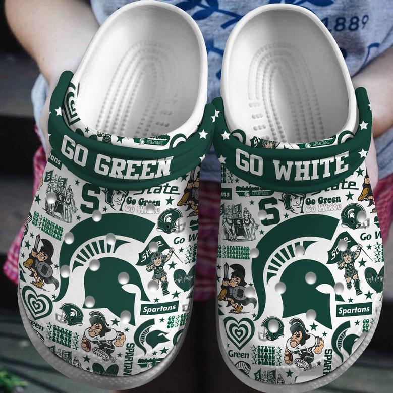 Michigan State Spartans Ncaa Sport Crocs Crocband Clogs Shoes