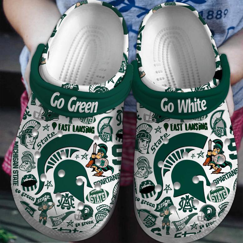 Michigan State Spartans Ncaa Sport Crocs Crocband Clogs Shoes