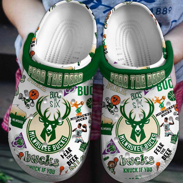 Milwaukee Bucks Nba Sport Crocs Crocband Clogs Shoes