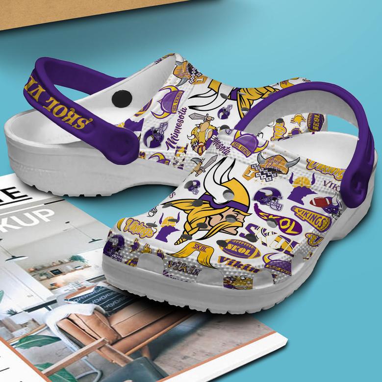 Minnesota Vikings Chant Skol Nfl Sport Crocs Crocband Clogs Shoes