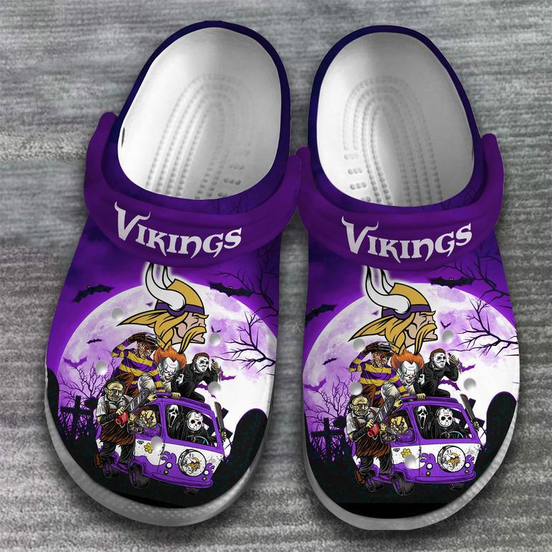 Minnesota Vikings Nfl Sport Crocs Crocband Clogs Shoes