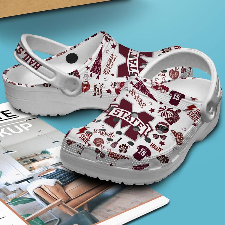 Mississippi State Bulldogs Ncaa Sport Crocs Crocband Clogs Shoes