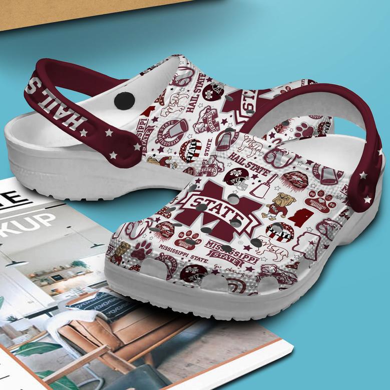 Mississippi State Bulldogs Ncaa Sport Crocs Crocband Clogs Shoes