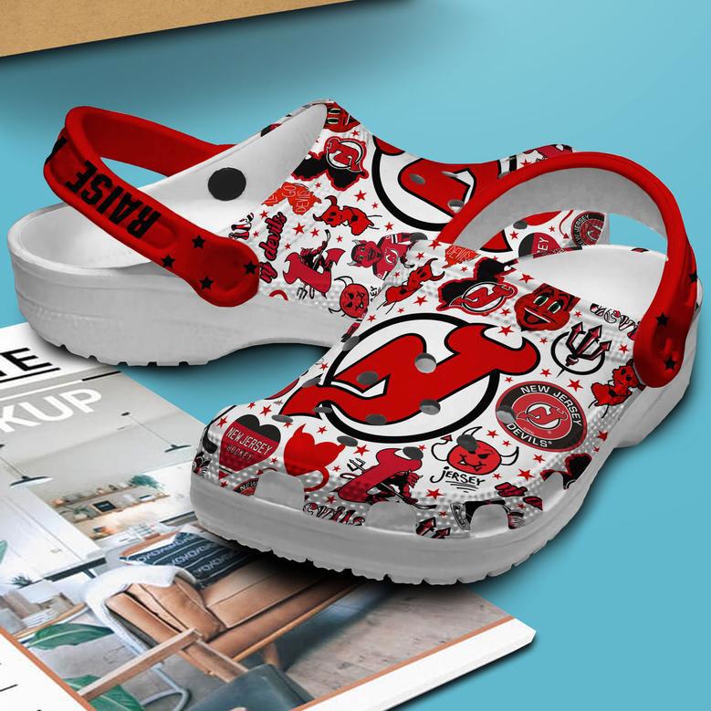 New Jersey Devils Nhl Sport Crocs Crocband Clogs Shoes