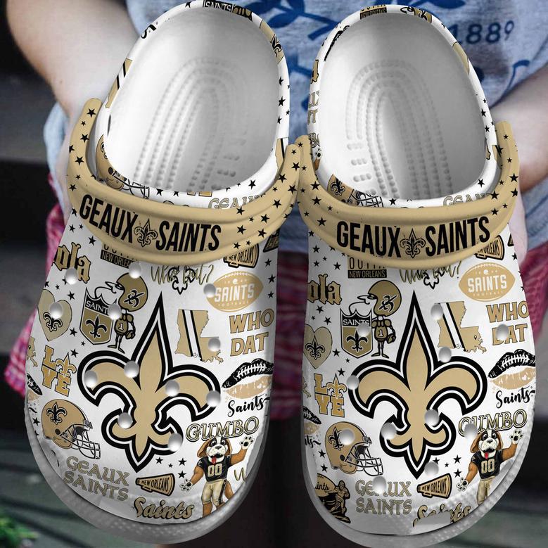 New Orleans Saints Nfl Sport Crocs Crocband Clogs Shoes