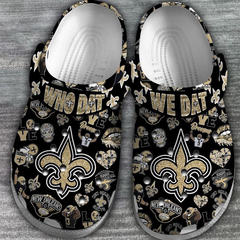 New Orleans Saints Nfl Sport Crocs Crocband Clogs Shoes