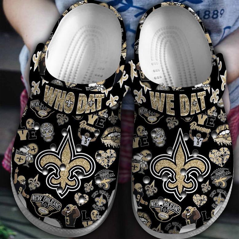 New Orleans Saints Nfl Sport Crocs Crocband Clogs Shoes