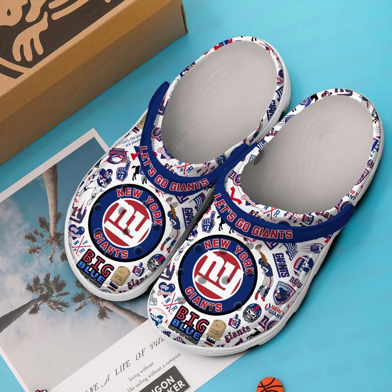 New York Giants Nfl Sport Crocs Crocband Clogs Shoes