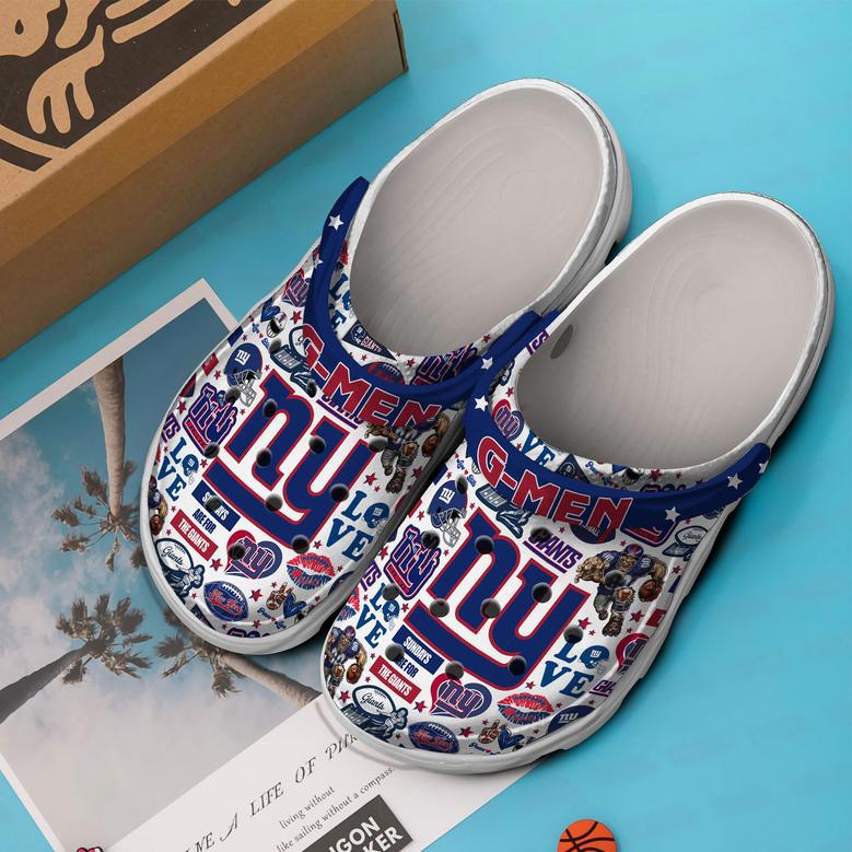 New York Giants Nfl Sport Crocs Crocband Clogs Shoes