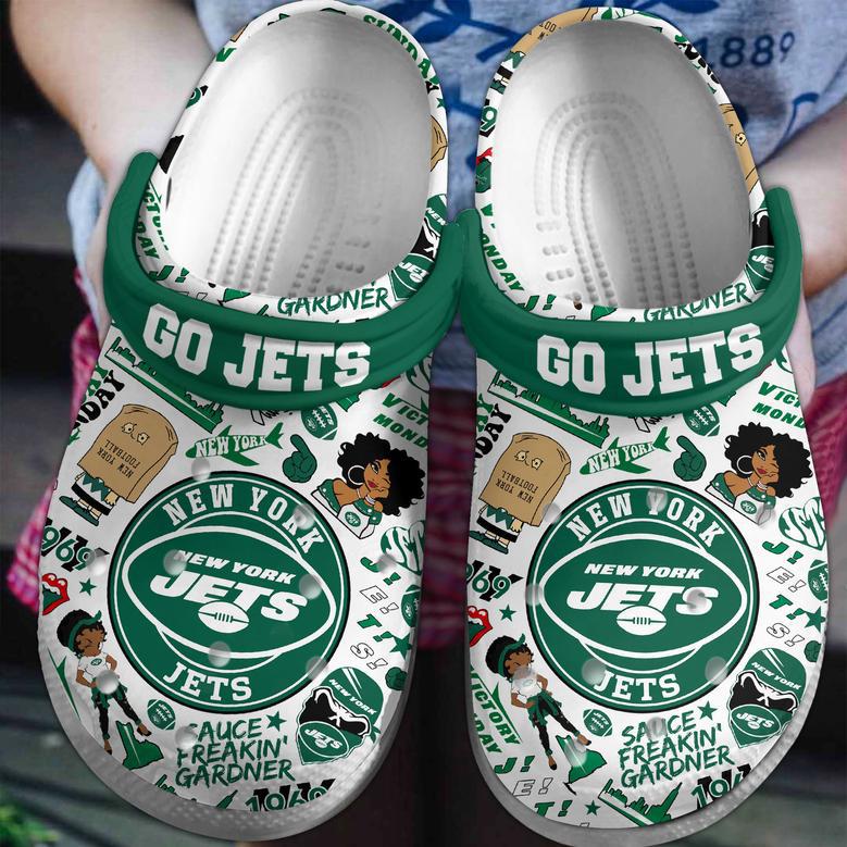 New York Jets Nfl Sport Crocs Crocband Clogs Shoes