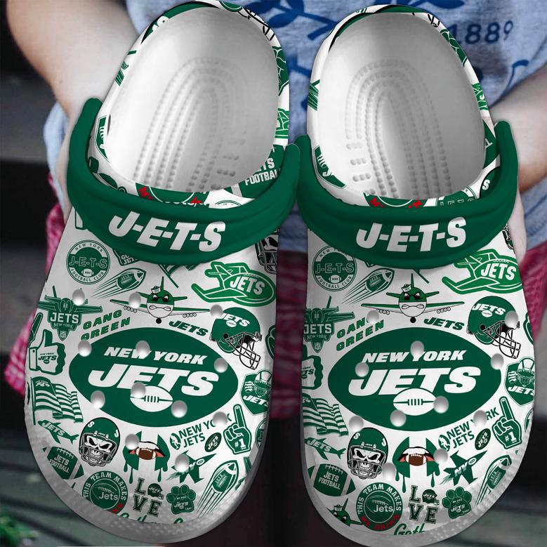 New York Jets Nfl Sport Crocs Crocband Clogs Shoes