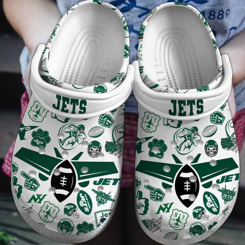 New York Jets Nfl Sport Crocs Crocband Clogs Shoes