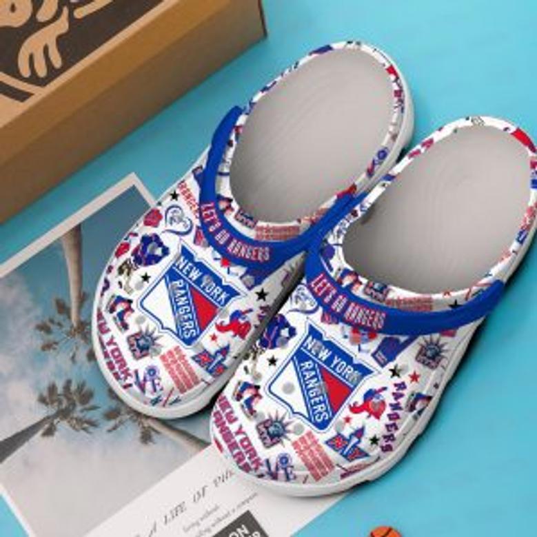 New York Rangers Nhl Sport Crocs Crocband Clogs Shoes