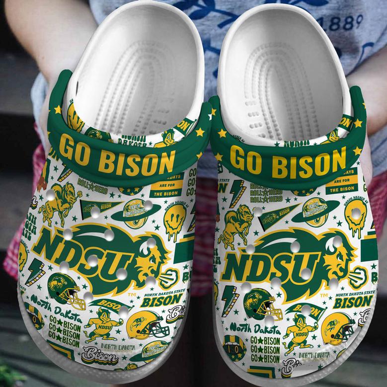 North Dakota State Bison Ncaa Sport Crocs Crocband Clogs Shoes